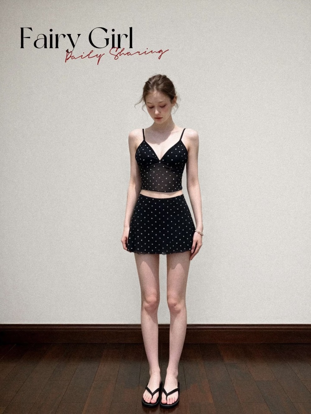 Black Polka Dot Mini Shorts